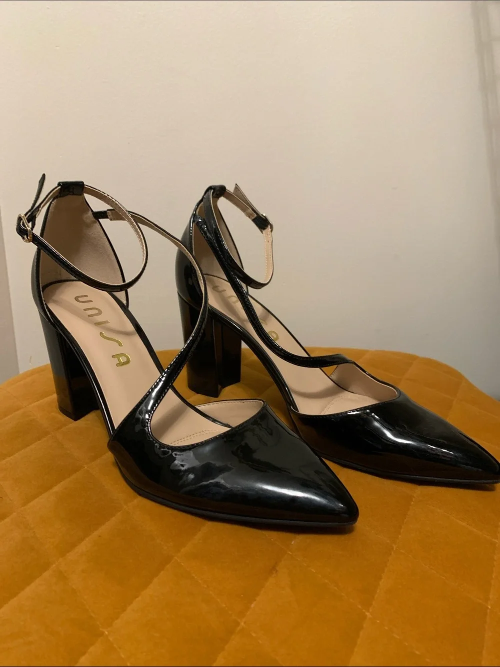 Patent leather heels